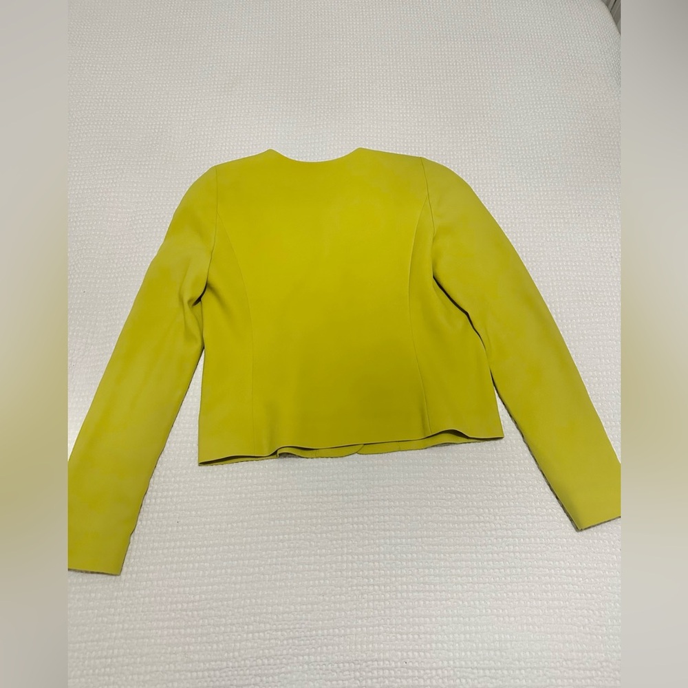 BCBGMaxazria chartreuse blazer pantsuit set - Picture 4 of 8
